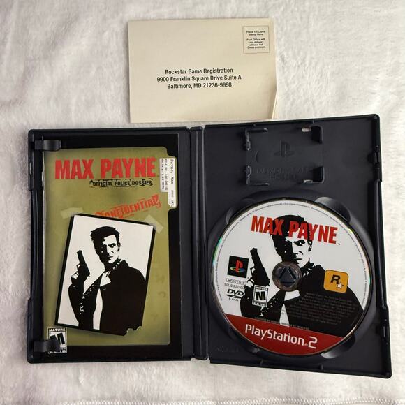 Max Payne Greatest Hits (PS2, 2002) Complete CIB Rockstar Remedy Tested & Works - Picture 7 of 9